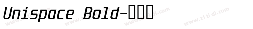 Unispace Bold字体转换